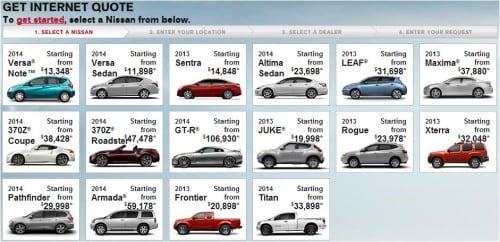 Nissan Internet Quote